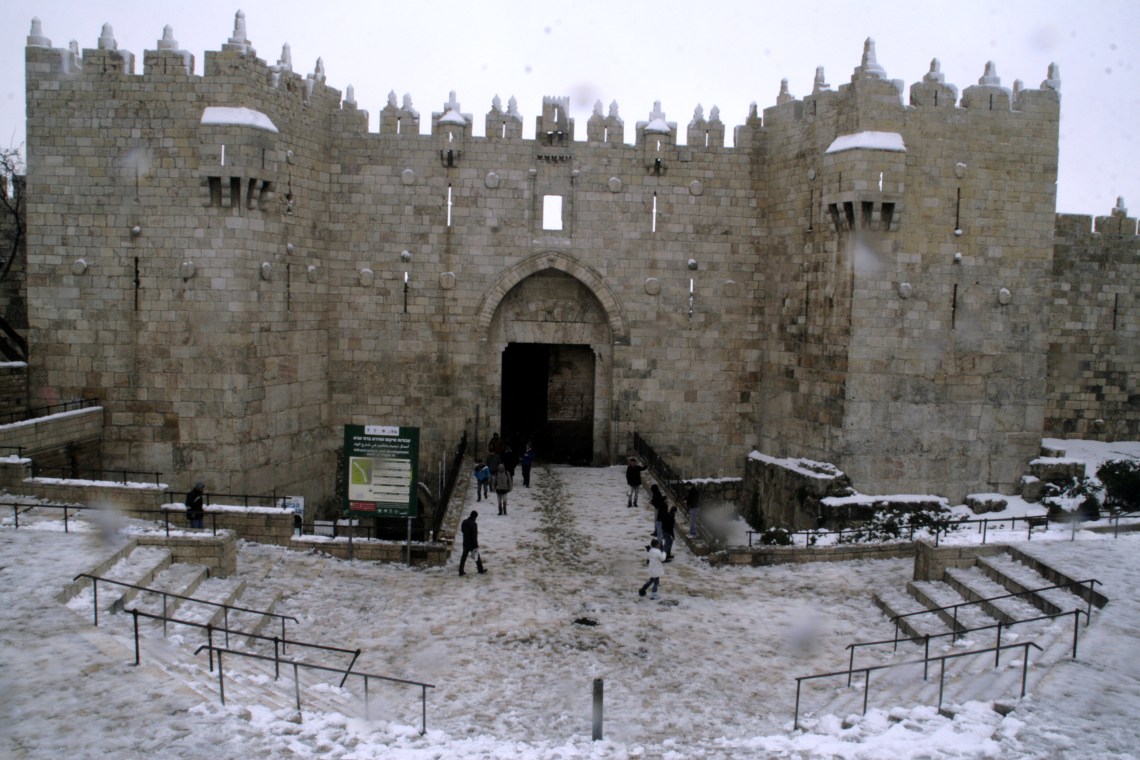 Holy City covered in Snow